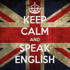 Keep calm and speak English
